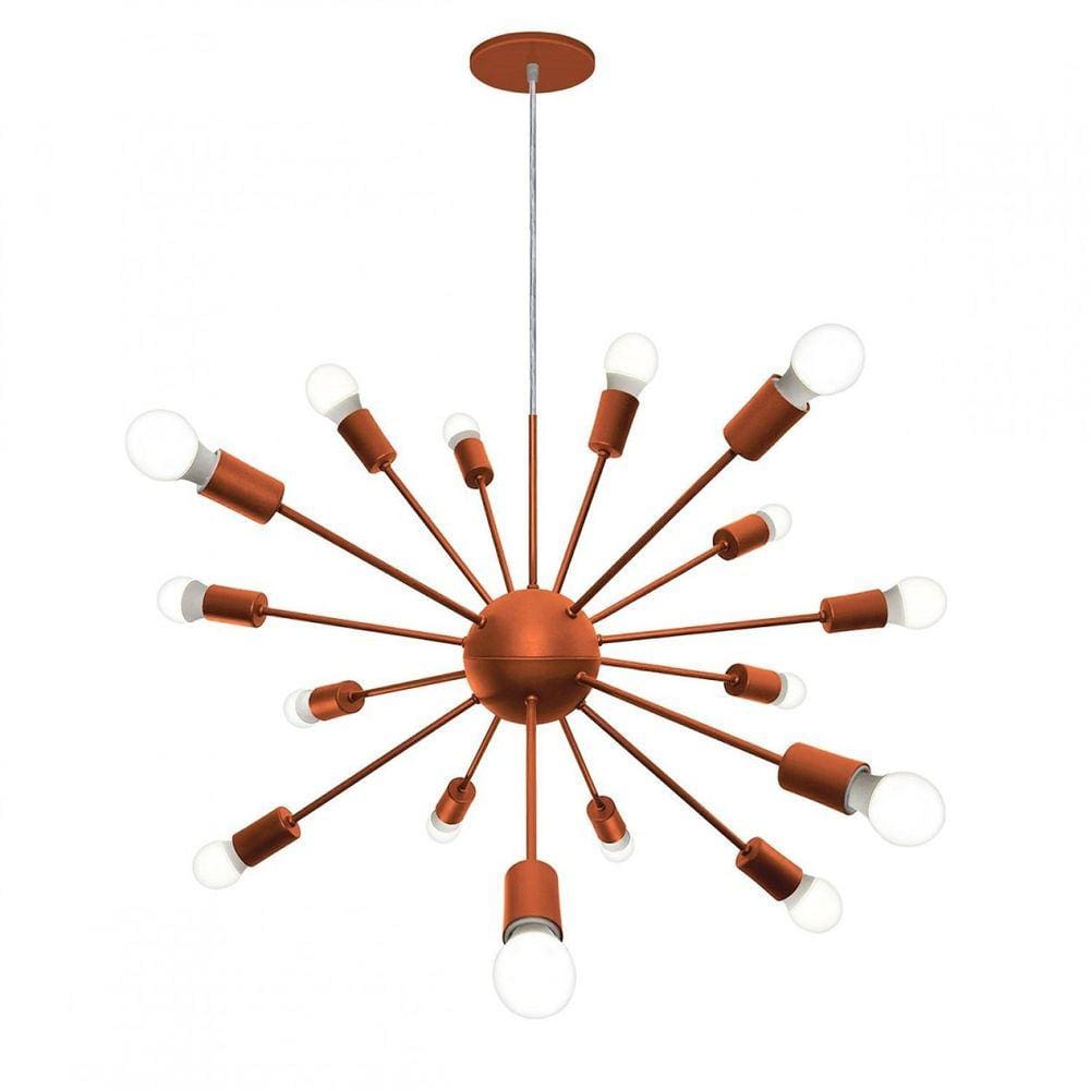 Lustre Pendente Bivolt 16 Lâmpadas Sputnik WOODS! Cobre