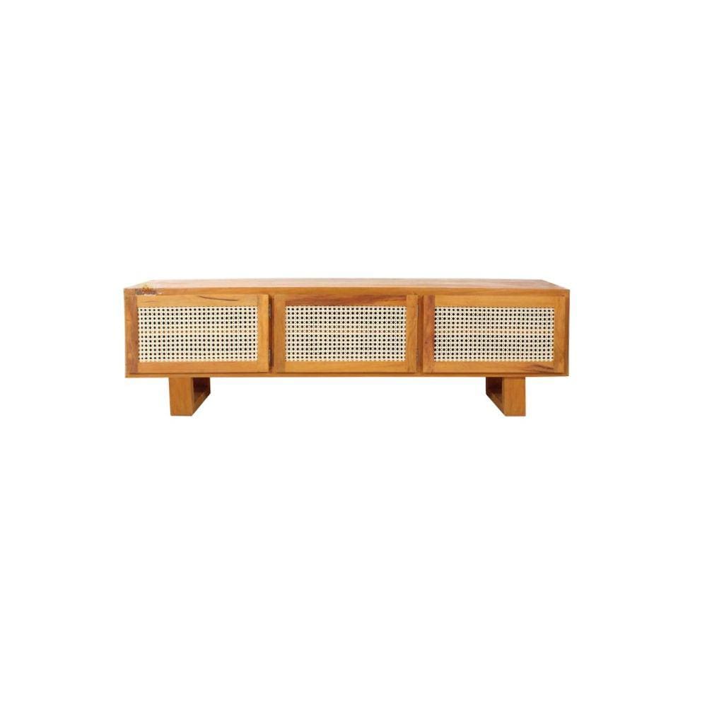Rack San Francisco 200cm Para Sala de Tv - Peroba Rosa