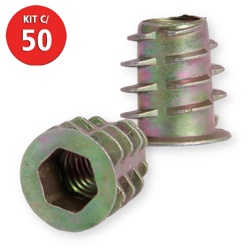 Bucha Americana M6 x 13mm Zamac Belenus 50 PÇ