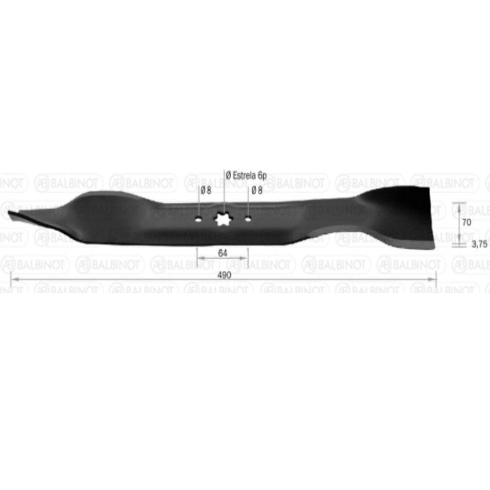 Faca P/ Cortador de Grama MTD600 F 19" 12,5 HP / 13,HP Balbinot 0561