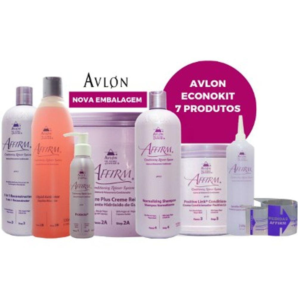 Avlon Affirm Econokit Combo Relaxamento Guanidina Profissional Pequeno - 7 produtos - P