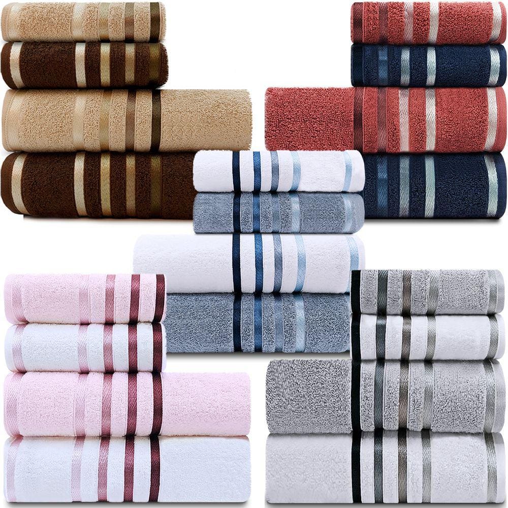 Jogo de Toalhas 4 Peças Banhão Gigante + Rosto Fio Penteado Lumina Karsten - Emcompre