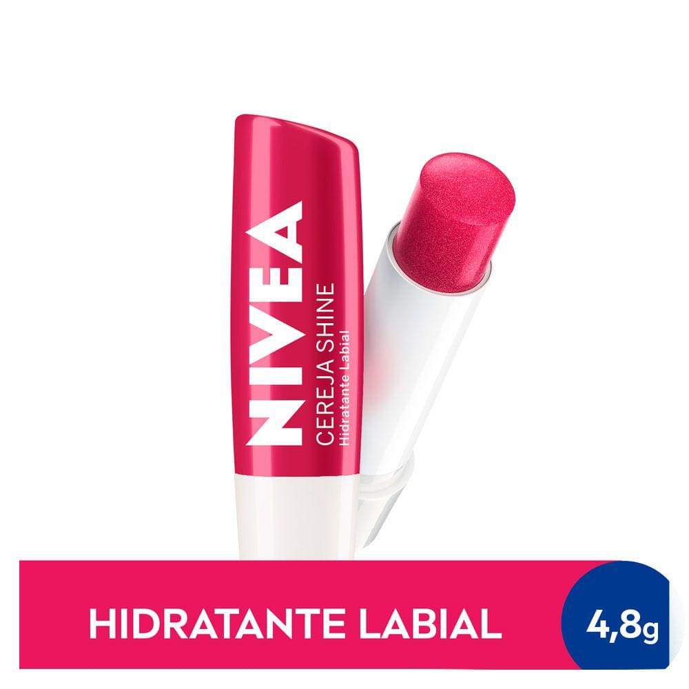 Protetor Labial Nivea Cereja Shine Hidratação 24H - Ação Hidratante
