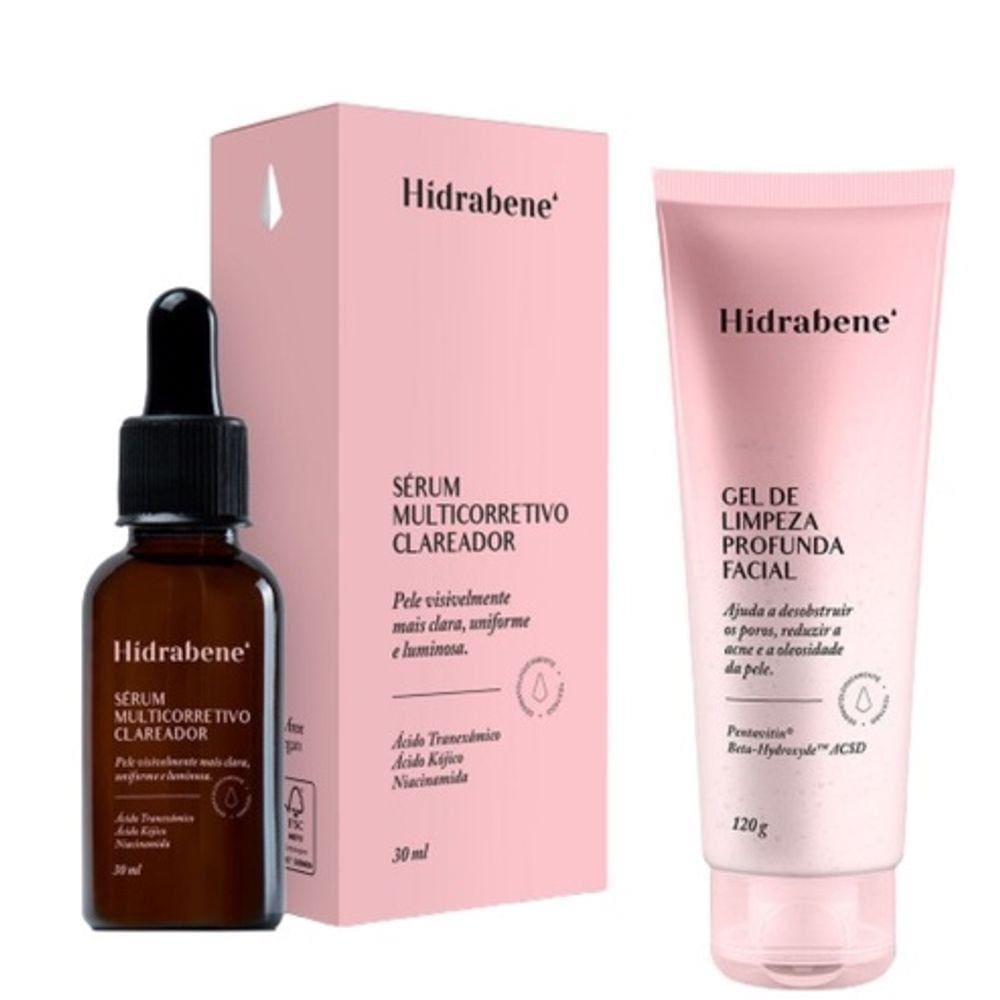 Combo SÉRUM CLAREADOR + GEL DE LIMPEZA PROFUNDA HIDRABENE