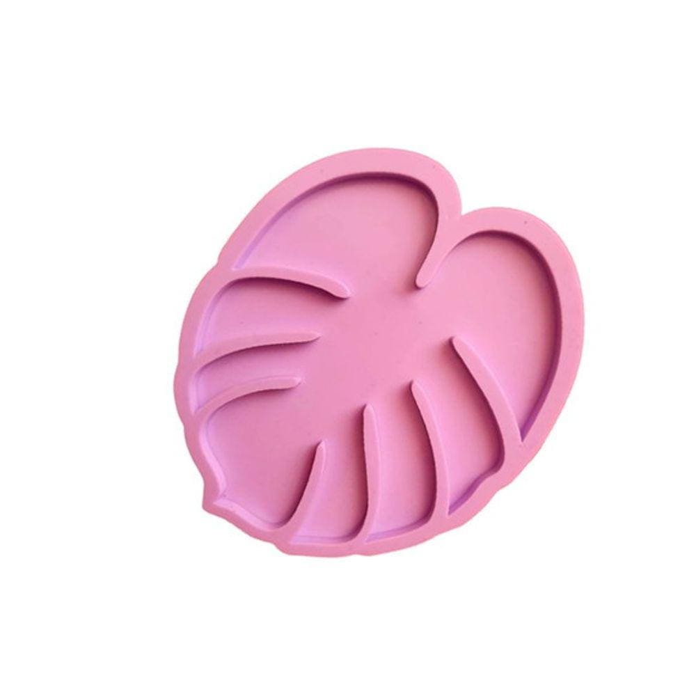 Molde De Silicone Folha Costela De Adão Grande Resina