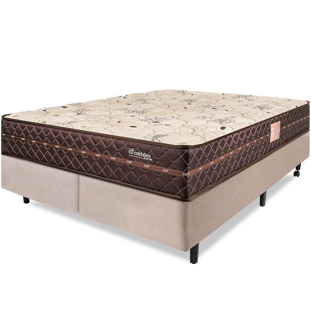 Cama Box Colchão Queen Ortopédico Firme Espuma D33 Antialérgico Certificado 158x198x54cm - BF Colchões