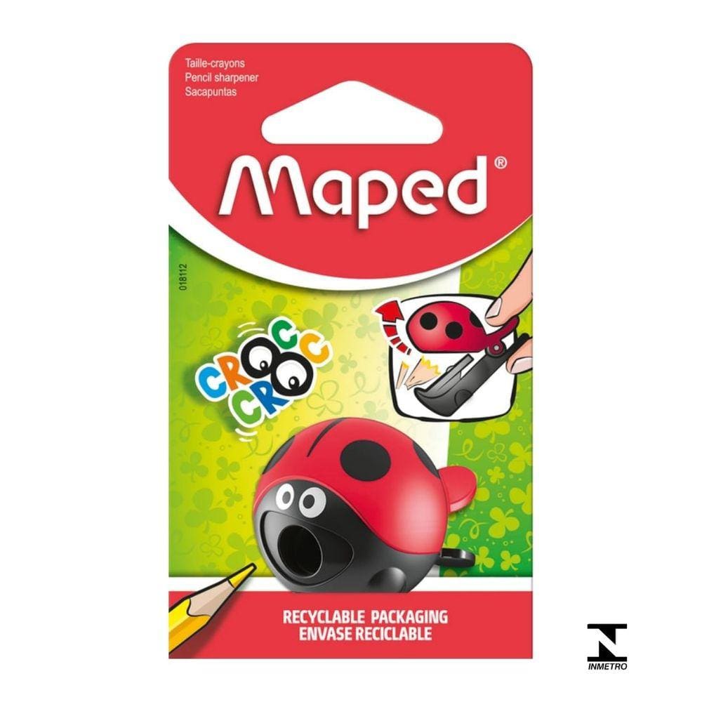 Apontador Croc Croc Easy Joaninha com Depósito - Maped