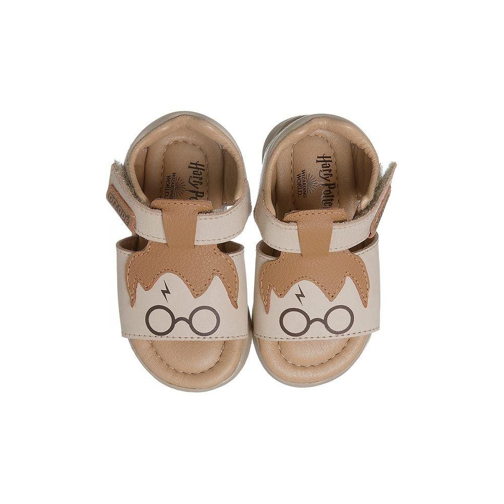 Sandália Infantil Ortopé Carinhoso Harry Potter Nude e Caramelo