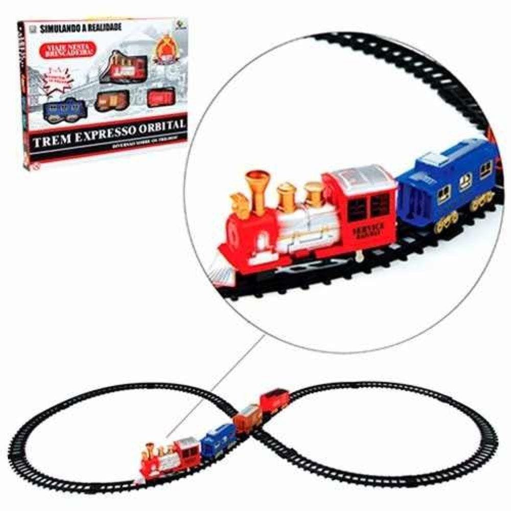 Brinquedo Ferrorama Trem Elétrico Infantil Com Luz E Som