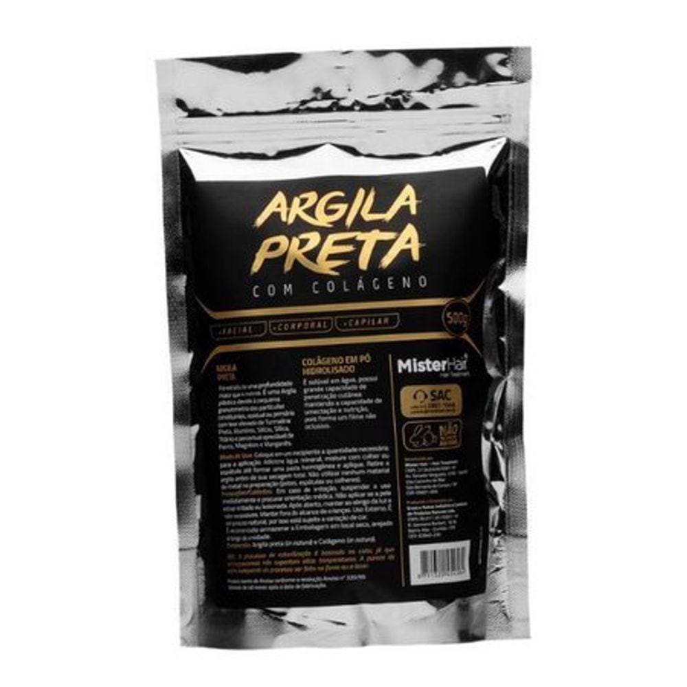 Mister Hair Argila Preta- Colageno 500g