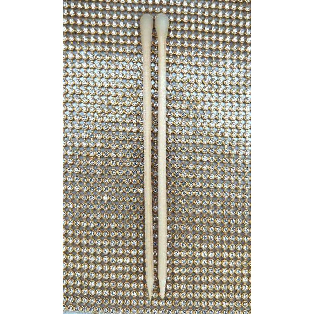 Palito De Madeira Pega Strass E Pérola 02 Unidades