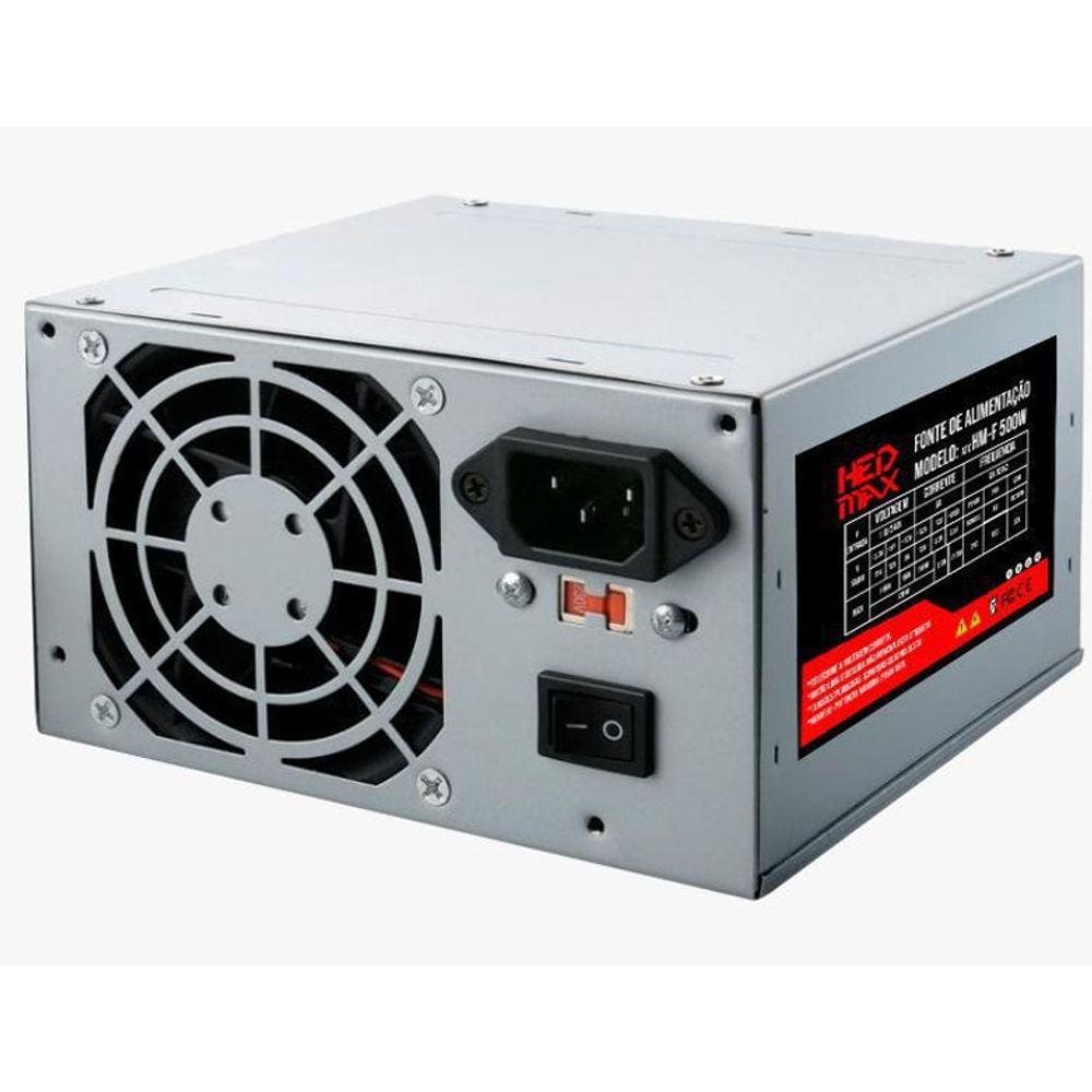 Fonte Atx 500Watts Nominal Hedmax