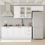 Cozinha Compacta 04 Peças com Aéreo para Geladeira Americana Henn