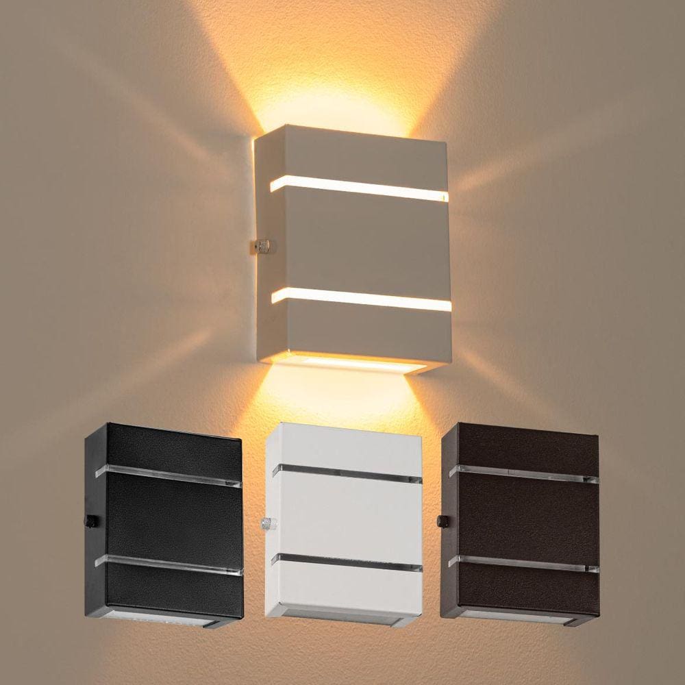 Arandela Slim Interna / Externa Marrom Alumínio 2 Frisos Moderna ST2527