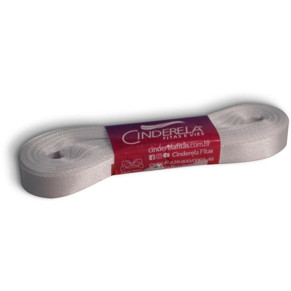 Fita De Cetim 10Mm Com 10 Metros Branca