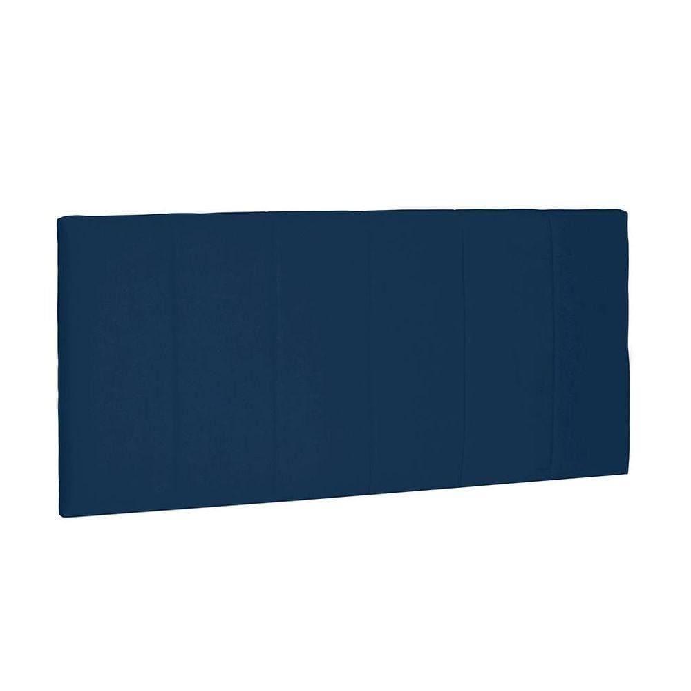 Cabeceira Painel Arizona King 195cm Suede Azul Marinho