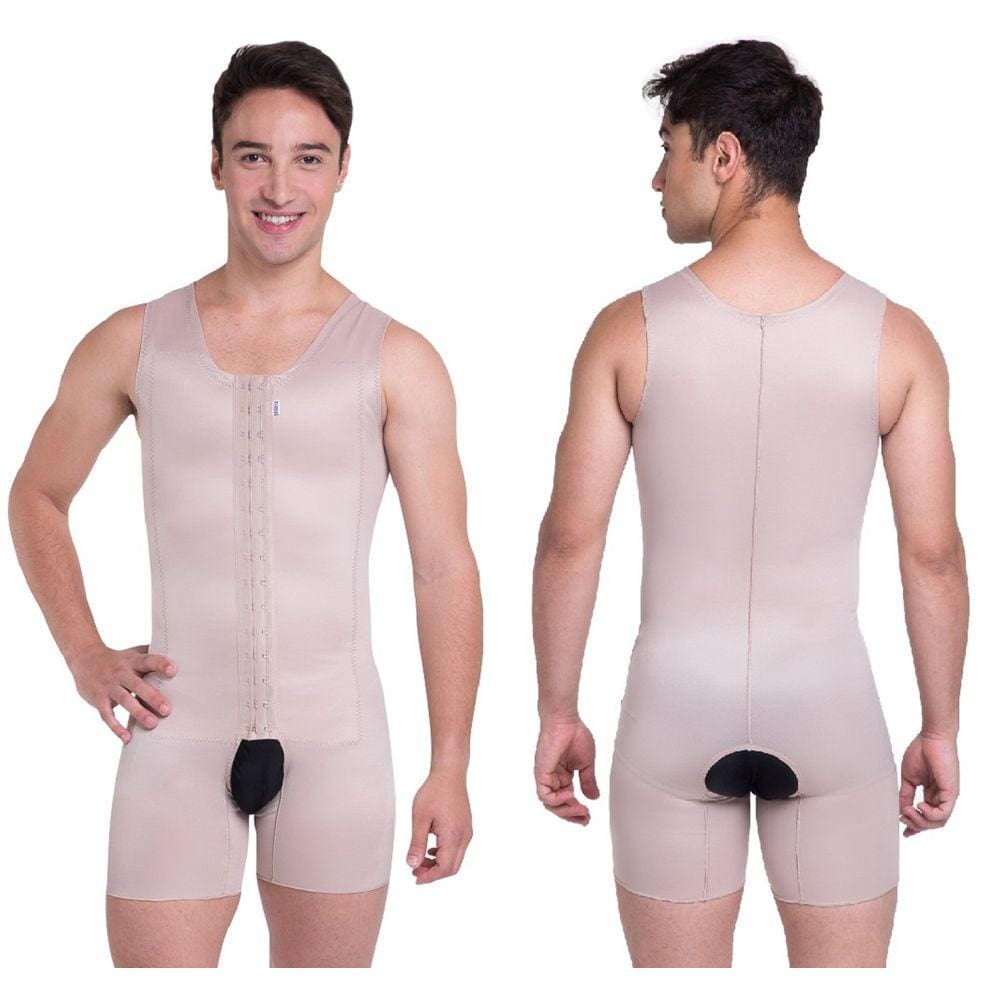 Cinta Masculina Pós Cirúrgica Operatório Cirúrgico Ginecomastia Abdominoplastia Lipoaspiração Short Regata Fecho Frontal