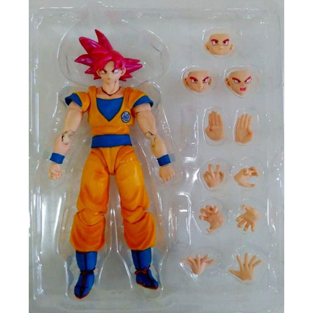 Action figure Goku Deus Super Saiyajin Dragon ball estatua