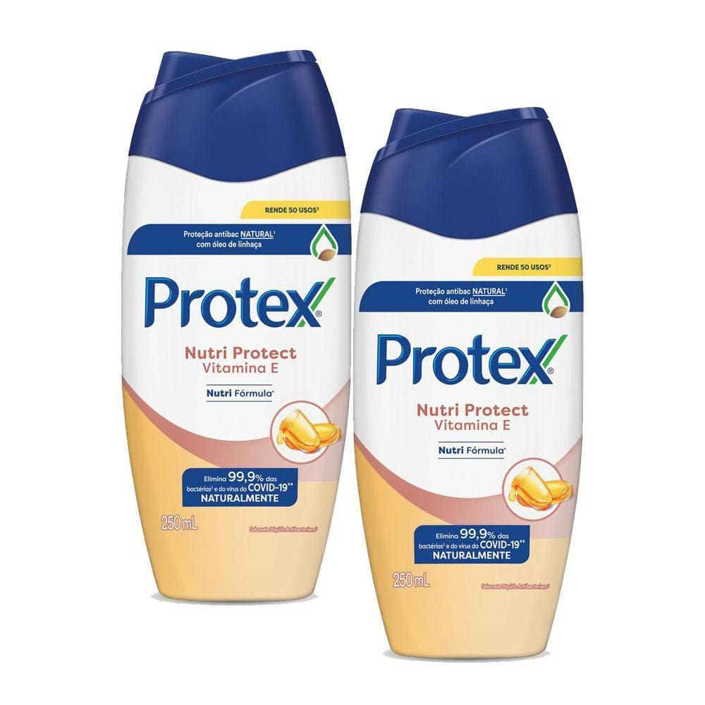 Kit 2 Sabonetes Líquido Protex Nutri Protect Vitamina E 250ml