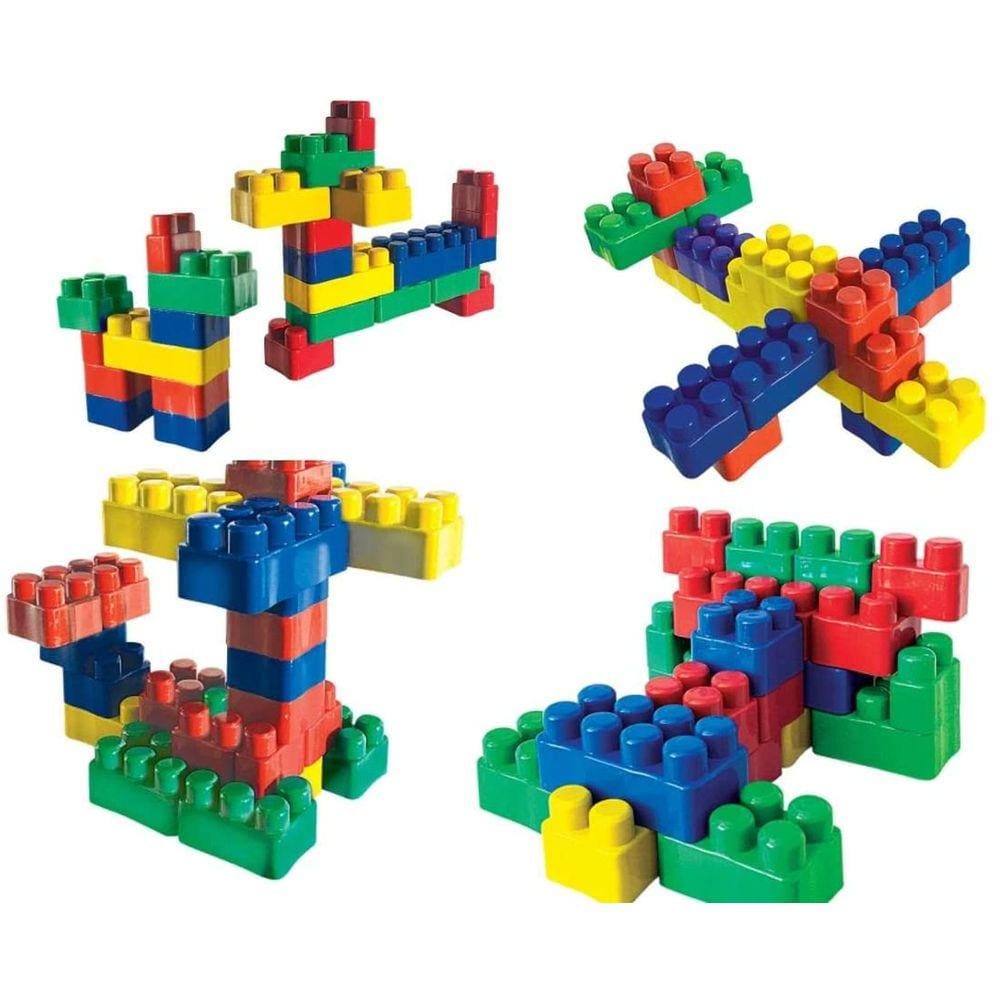 Blocos De Montar Mercoblocks 144 Peças Colorido - Mercotoys