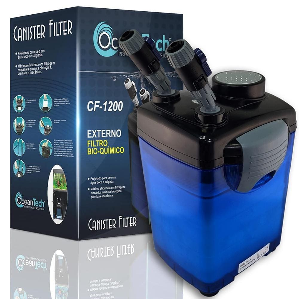 Filtro Canister Ocean Tech Cf-1200 Com Mídias Filtrantes