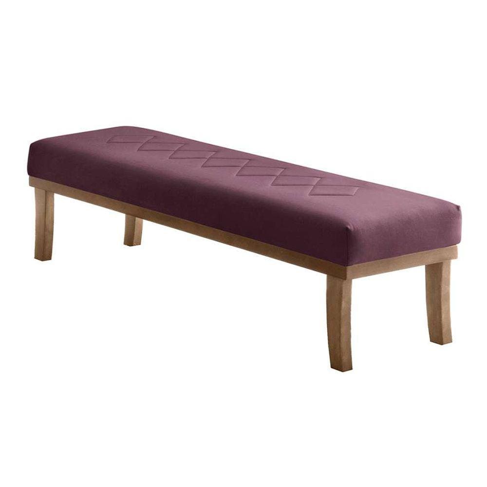 banco 2 lugares theo veludo rosa e  100 cm