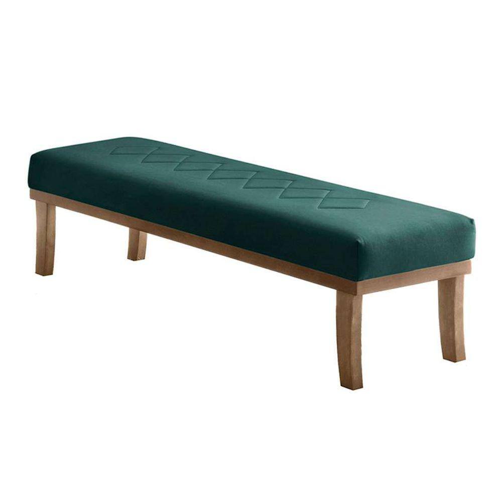 banco 2 lugares theo veludo verde e  140 cm