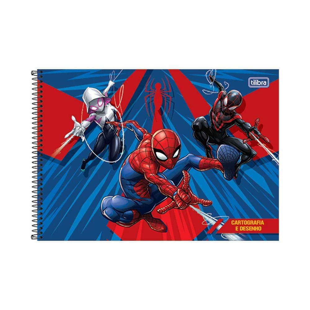 Caderno Cartografia Tilibra Capa Dura Spider-Man Capas Diversas - Item Sortido