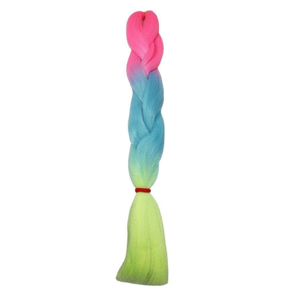 Cabelo Super Jumbão Fluorescente Fibra Sintética 100g para Tranças Box Braids g-3-4 Id