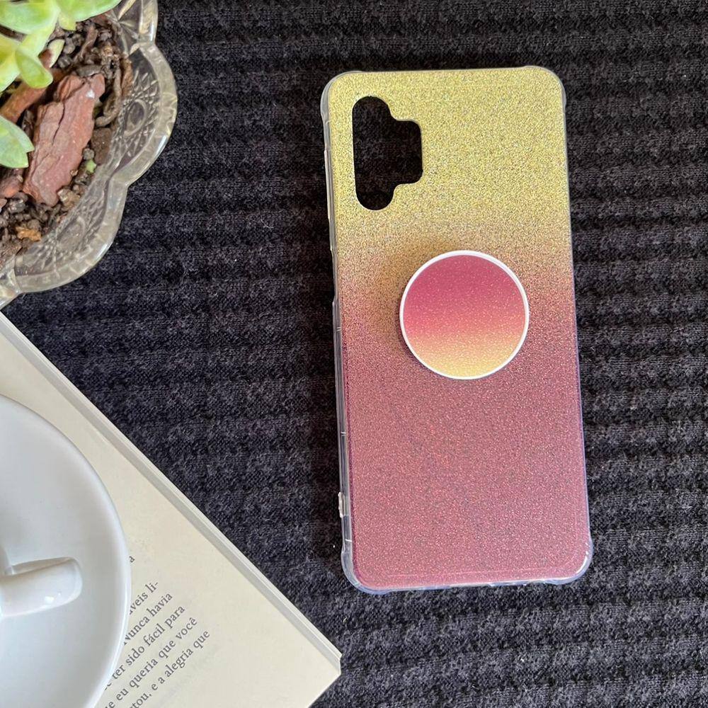 Capinha para celular com popsocket glitter moto g7 plus hrebos | Extra