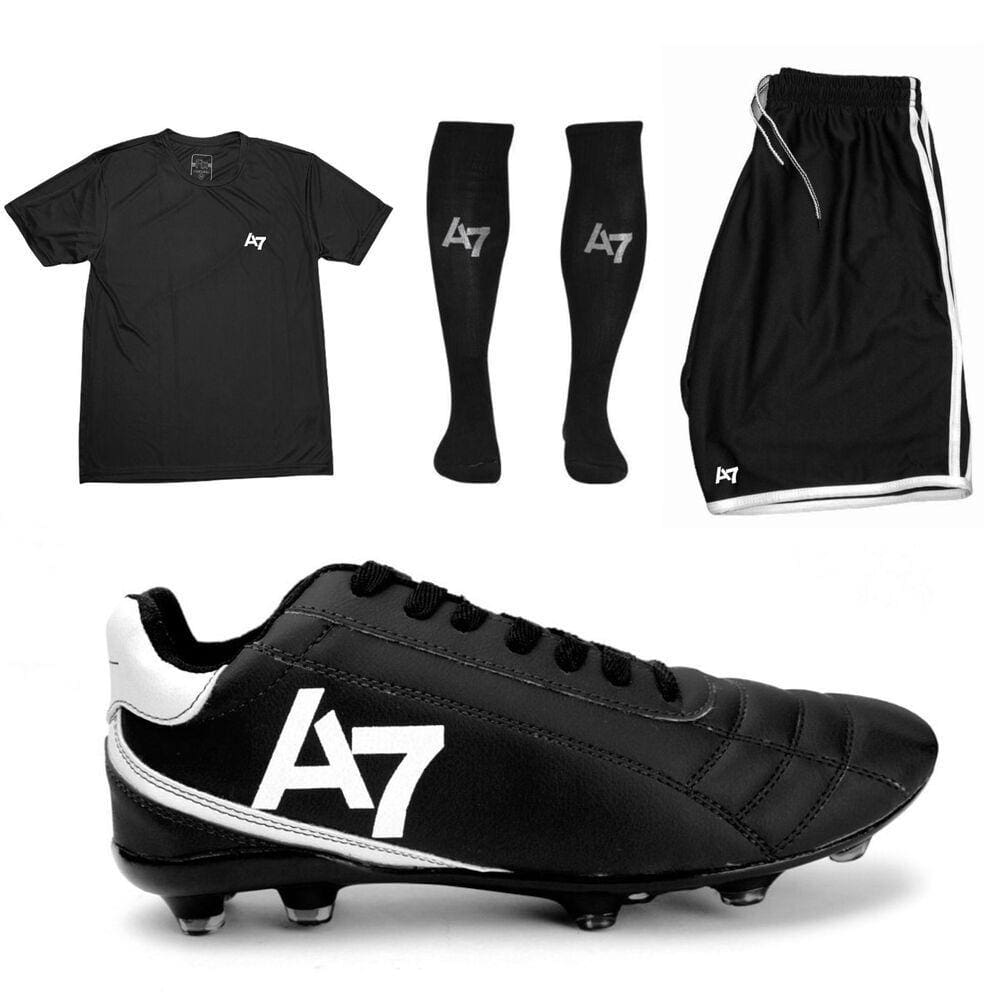 Chuteira Campo A7 Resist Com Travas + Camiseta + Short + Meião