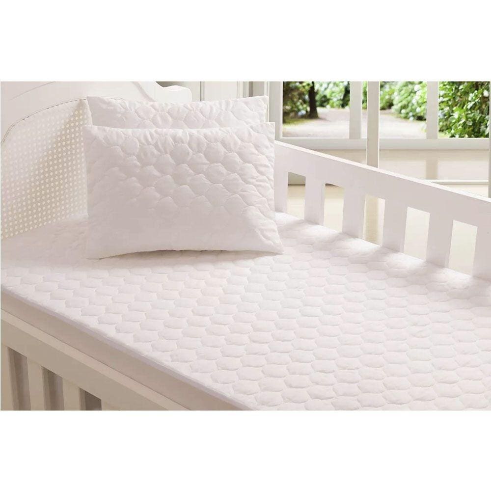 Capa De Colchão Berço Impermeável Protetor Mantelado Com Elastico Capa Branca