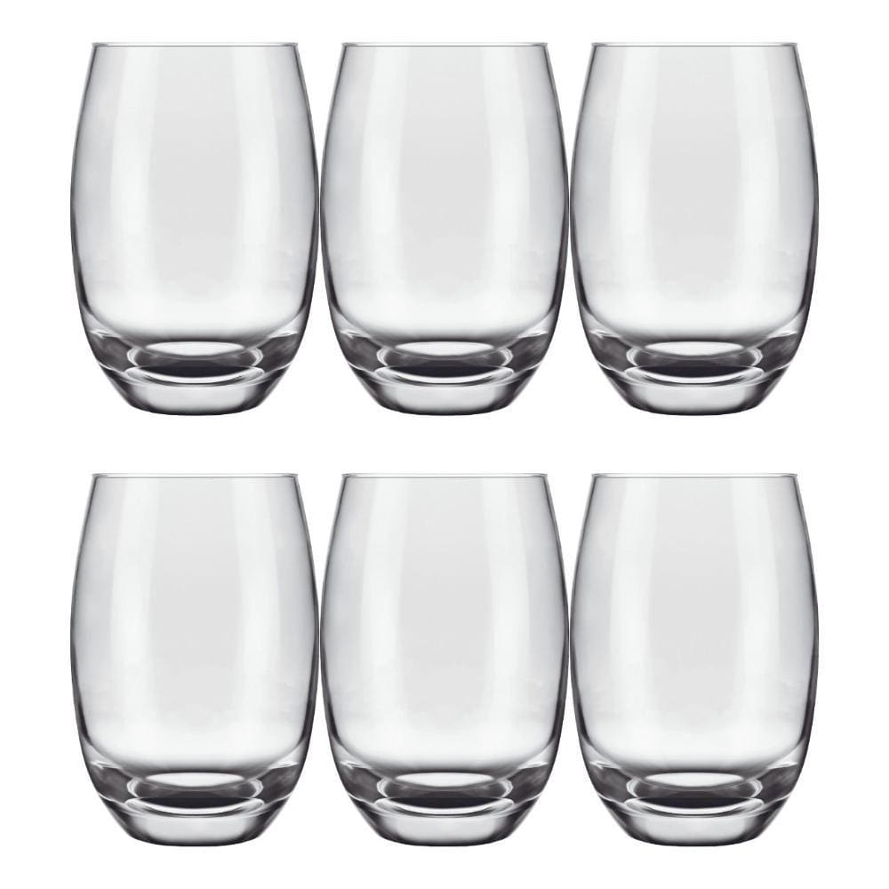 Jogo Copo Vidro Agua Suco Vinho Cerveja 465ml Kit 6 Un