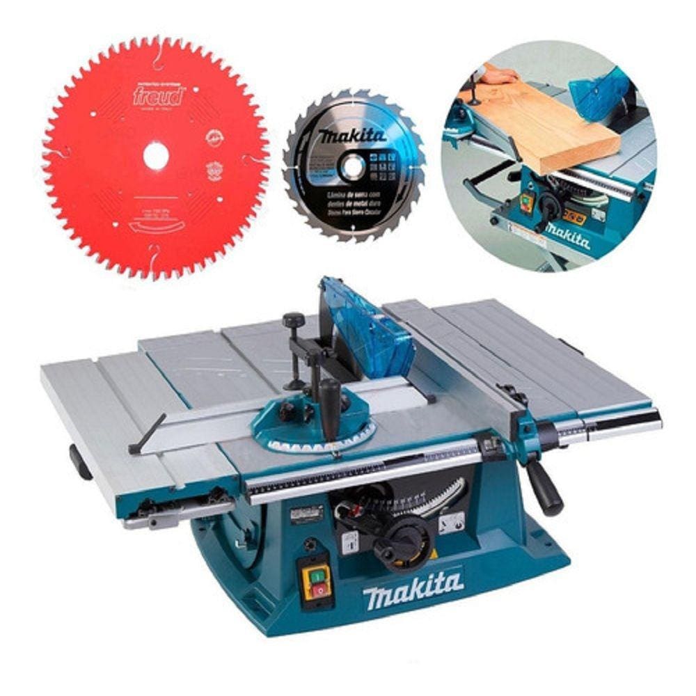 Serra Circular De Mesa 10`` Mlt100 Makita + Serra Mdf Extra