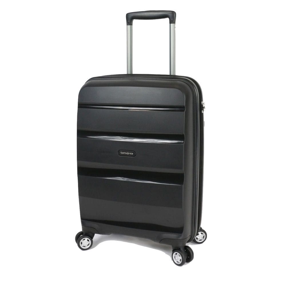 Mala de Bordo Pequena para Viagem Expansível em Polipropileno Samsonite Spin Air Cadeado Tsa Preta