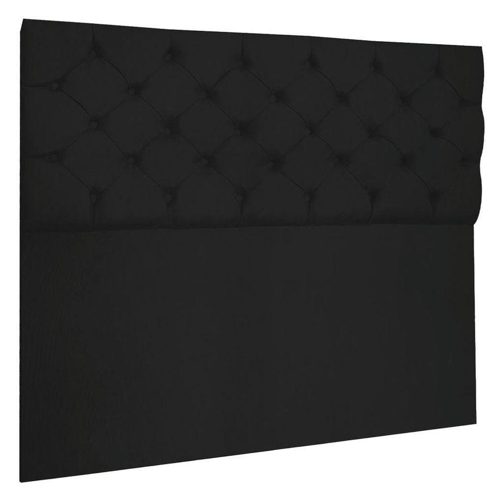 Cabeceira Capitonê Queen 1,60m Jade Suede Preto