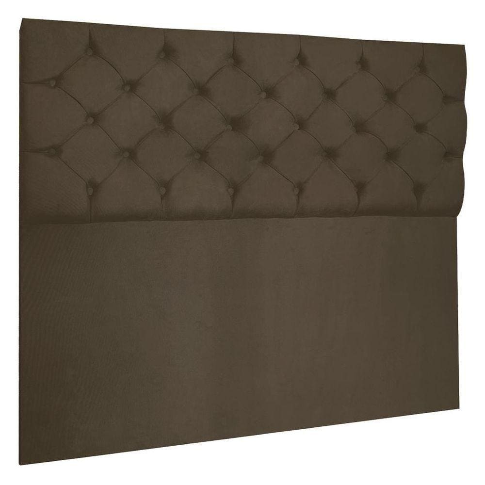 Cabeceira Capitonê Solteiro 0,90m Jade Suede Marrom