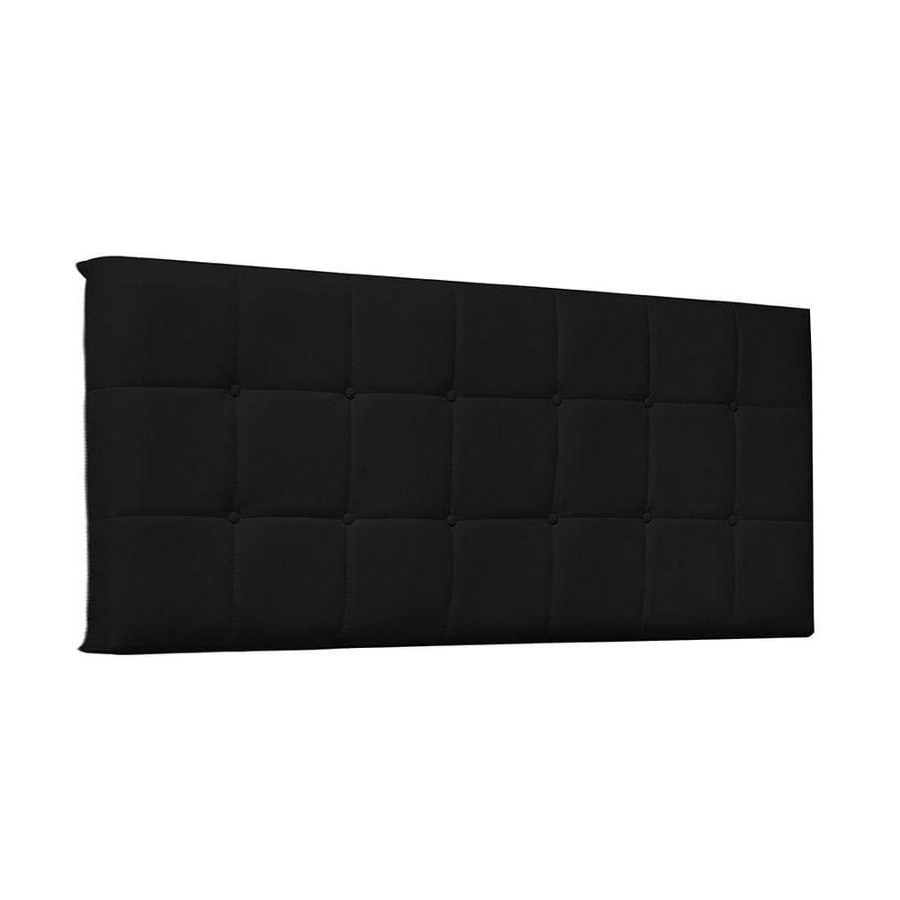 Cabeceira Painel Verona Solteiro 90cm Corino Preto