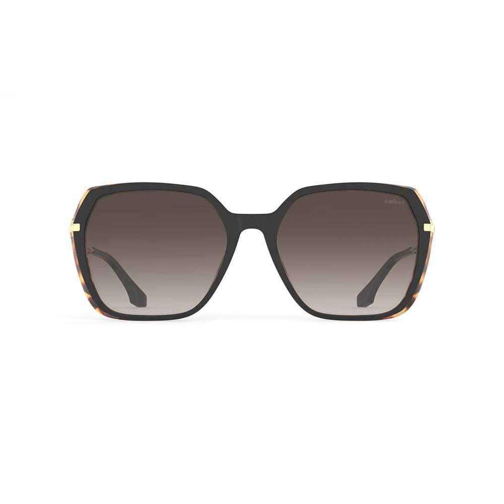 Óculos Solar Colcci Stela C0167agt34 Preto Demi Bege Brilho Lente Marrom Degrade