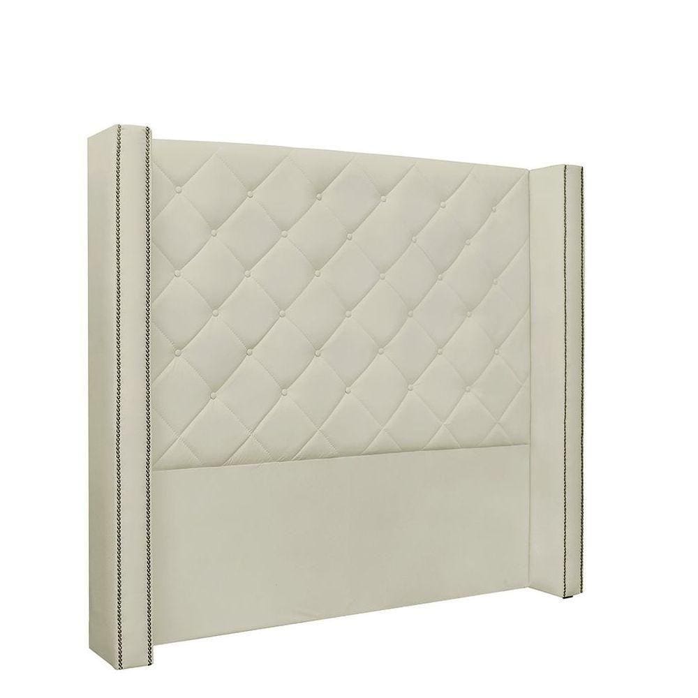 Cabeceira Vicenza Cama Box Solteiro 90Cm Corino Bege