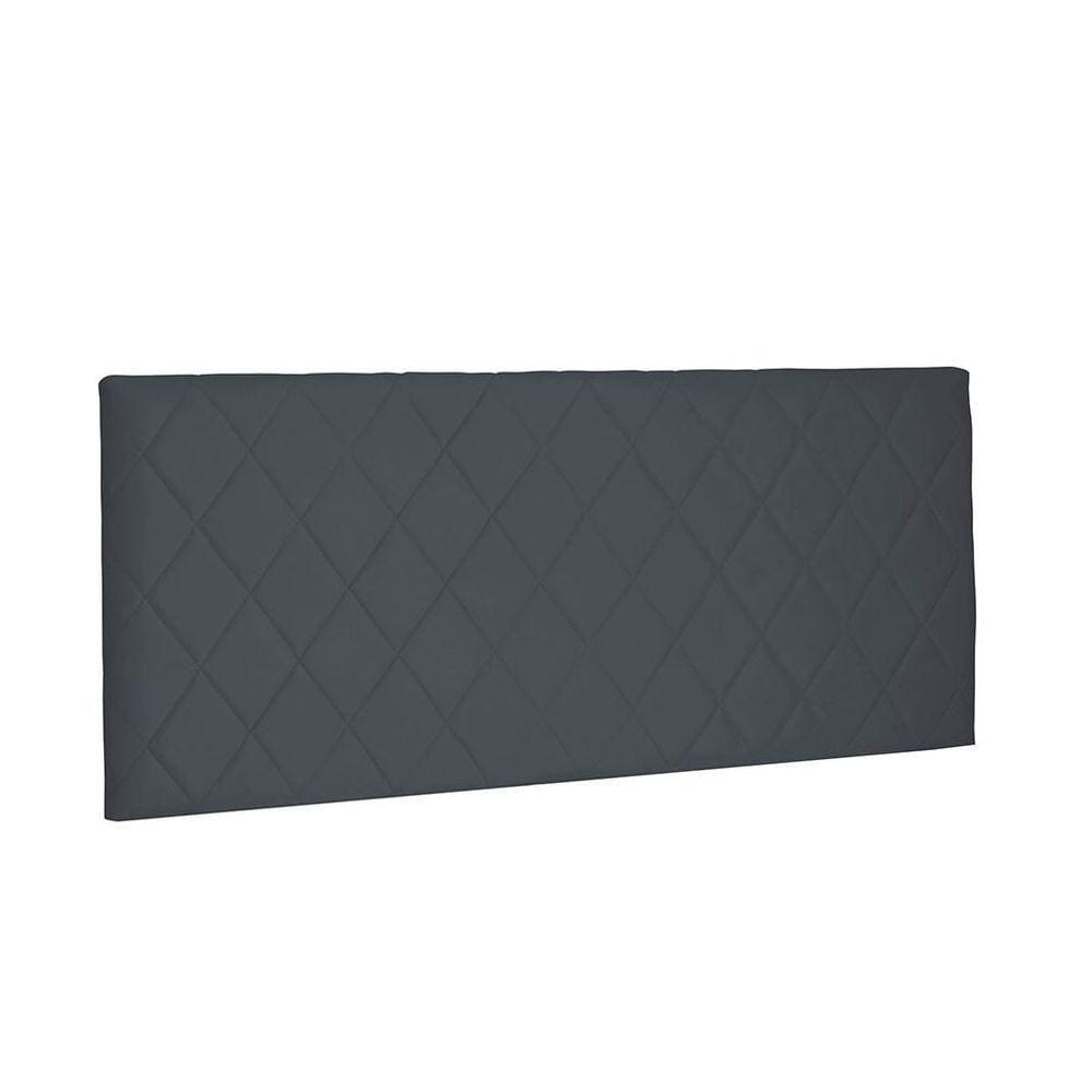 Cabeceira Painel Dubai Casal 140cm Suede Cinza