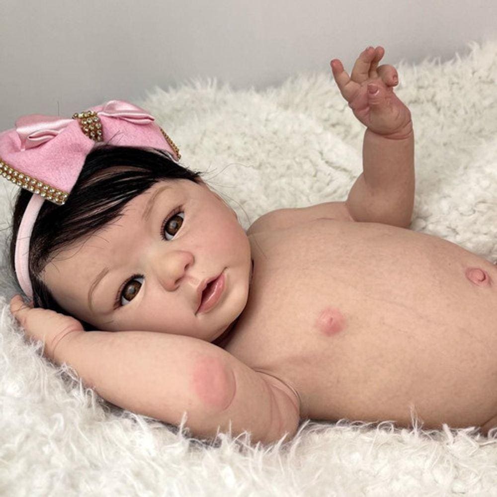 Bebe Reborn Princesa Banho Silicone Realista Abigail