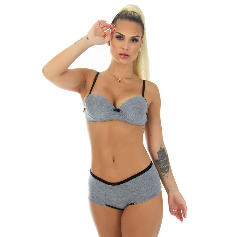 Lingerie de Algodão com Calcinha Caleçon | Conjunto Espanha