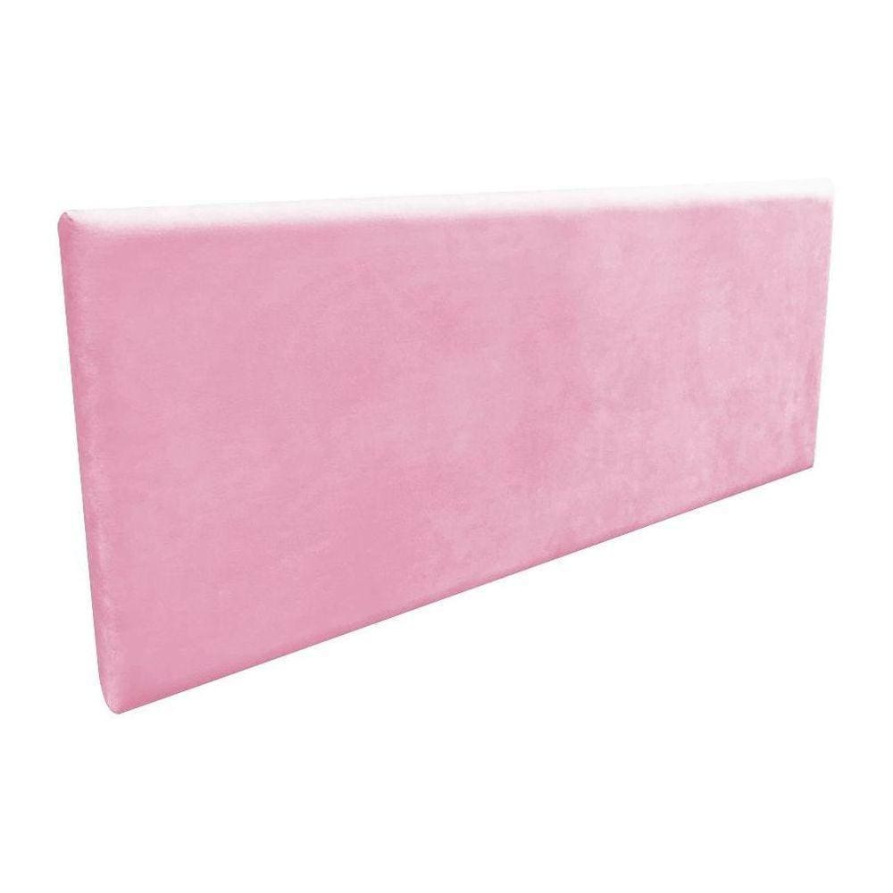 Cabeceira Clean Casal 140cm Suede Rosa Bebê