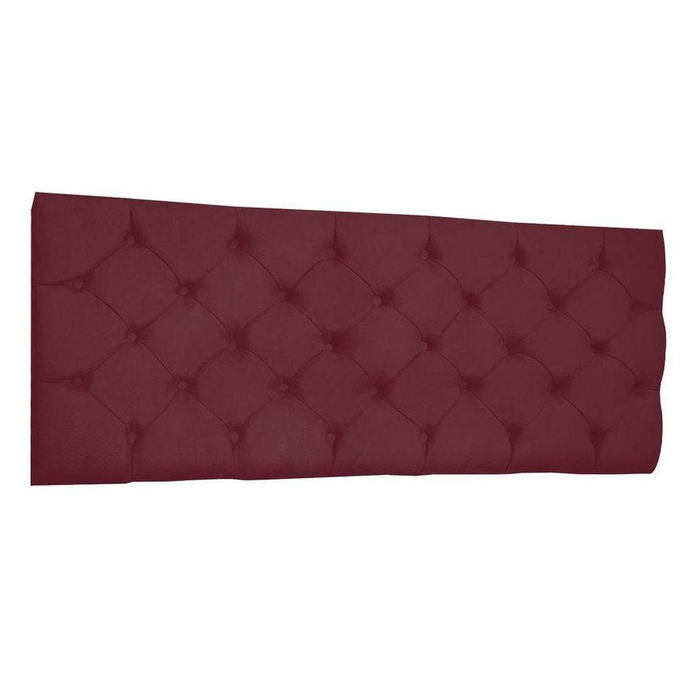 Cabeceira Painel Capitonê Queen 1,60m Jade Suede Marsala