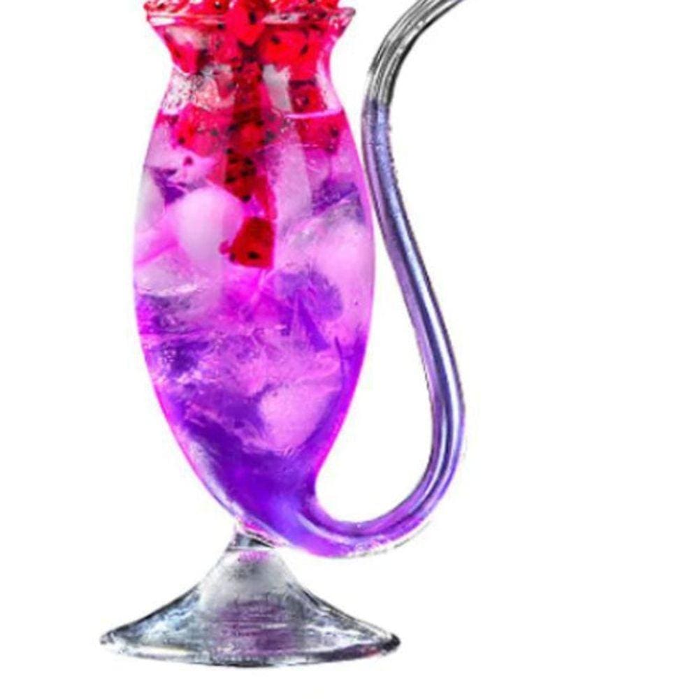 Copo De Vidro Para Drink Canudo Vampiro Para Bebidas 200Ml