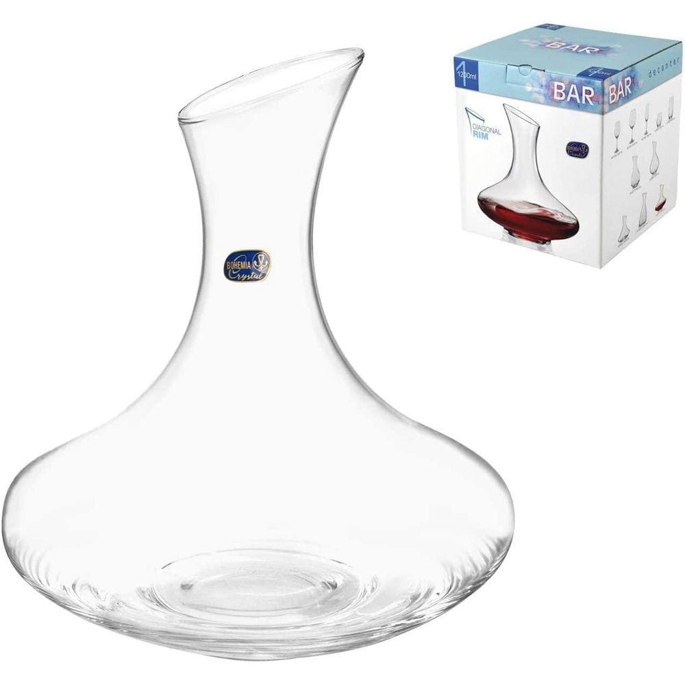 Decanter 1,2L Em Cristal Titanium Bohemia Crystalite