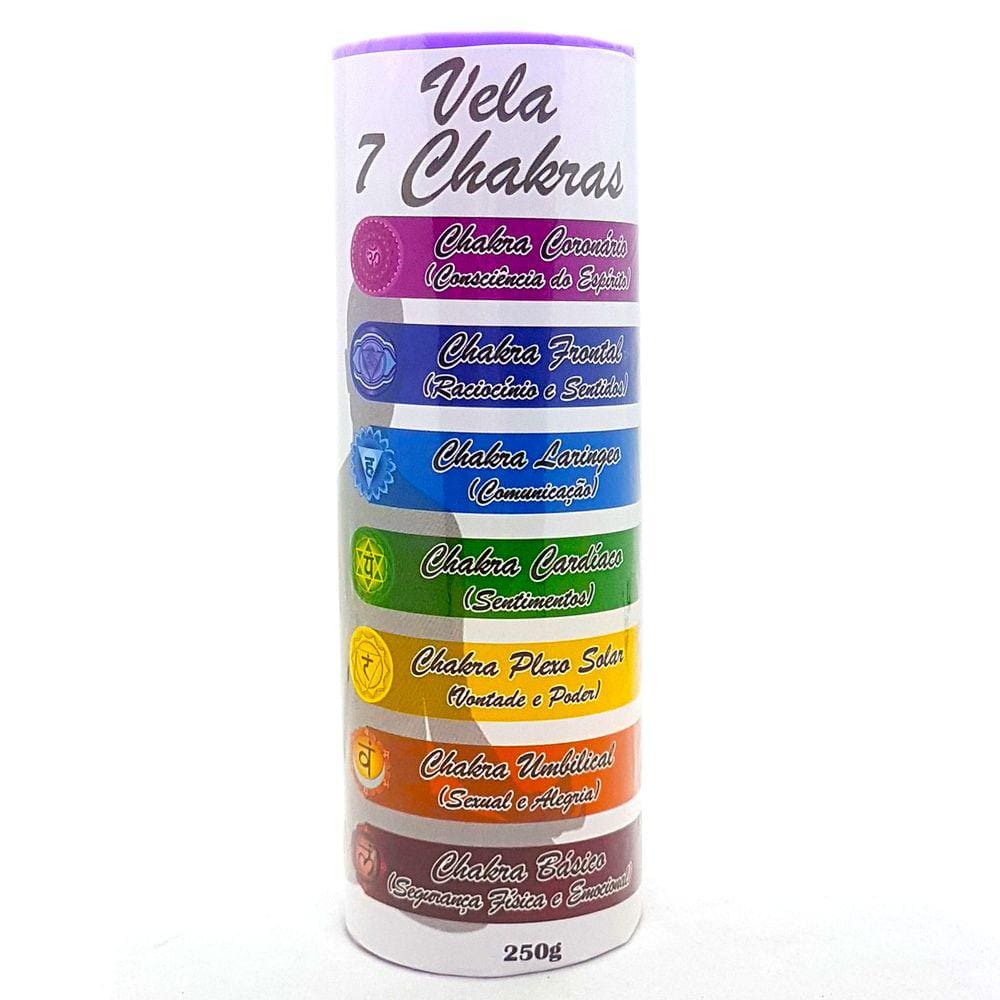 Vela dos 7 Chrakras Harmonização dos Chakras Queima 7 Dias