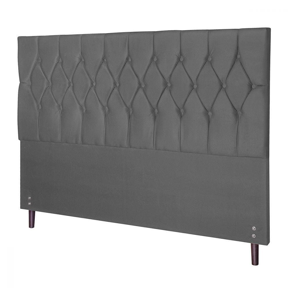 Cabeceira Casal Queen Jbe Madri 164cm Cinza Cama Box 158cm