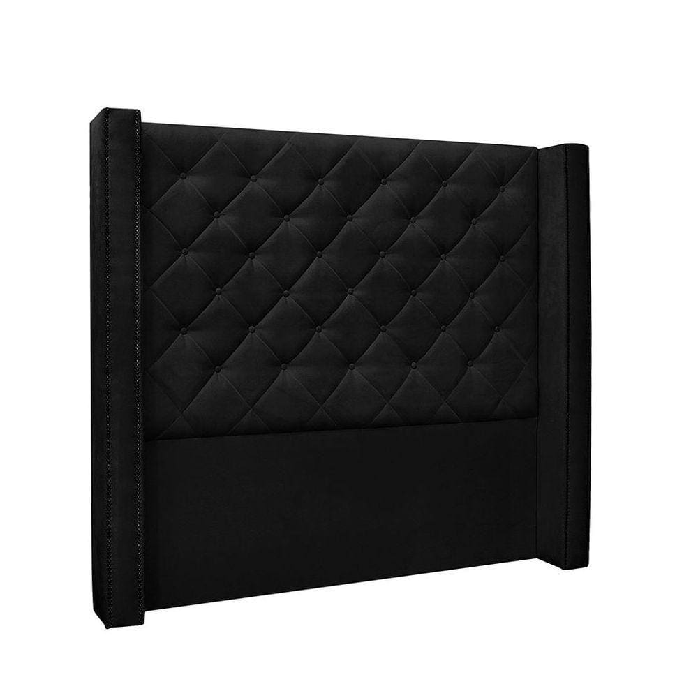 Cabeceira Vicenza Cama Box Solteiro 90Cm Preto